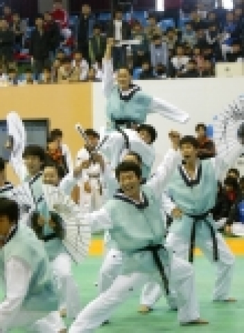 조선대학교 태권도 시범단이 ‘세계태권도한마당 2005’ 태권체조 부문에서 영예의 우승을 차지했다.