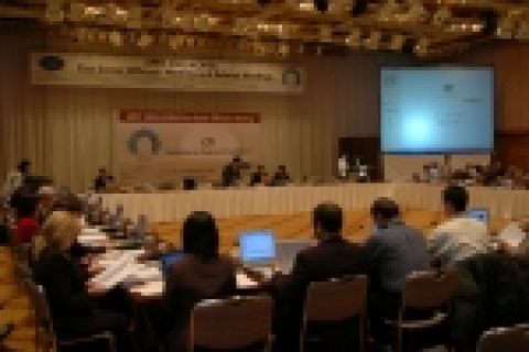 이번 APEC 정상회의를 앞두고 제주에서 개최됐던 ‘APEC 관계 장관회의’의 전경. 전자문서시스템을 통해 역대 APEC 최초로 문서없는(Paperless)회의시스템을 도입, 첨단