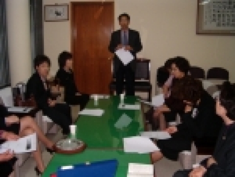합동결혼식 참여방법 논의 모습