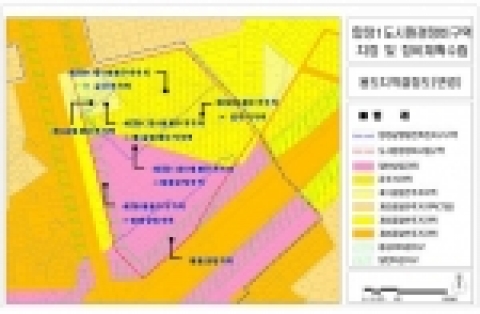 원안가결된 도시관리계획(용도지역)변경결정 마포구 합정동 418-8번지 일원  용도지역변경37,527㎡ 후의 모습