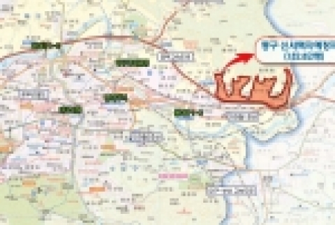 동구 혁신도시 위치도(동구 신서동)