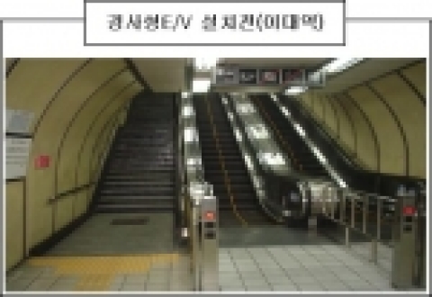경사형E/V 설치전(이대역)