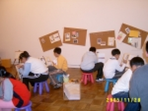 미술체험 학습 모습