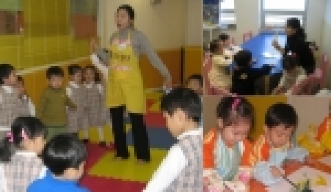 해외로 수출되는 감성놀이학교에 참여 중이 어린이들