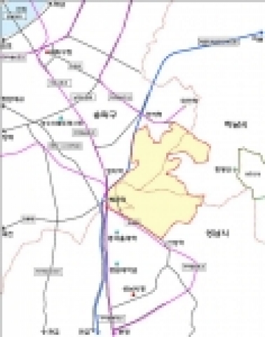 송파 거여지구 205만평 위치도