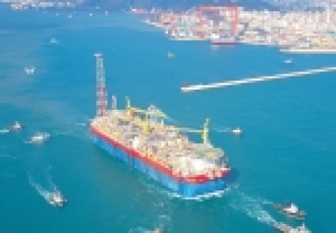 현대중공업이 최근 건조한 미국 엑슨모빌사의 키좀바 FPSO.