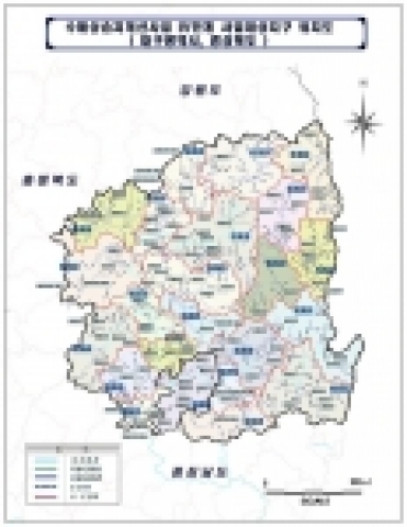 수해상습지개선사업 4단계 사업대상지구 위치도