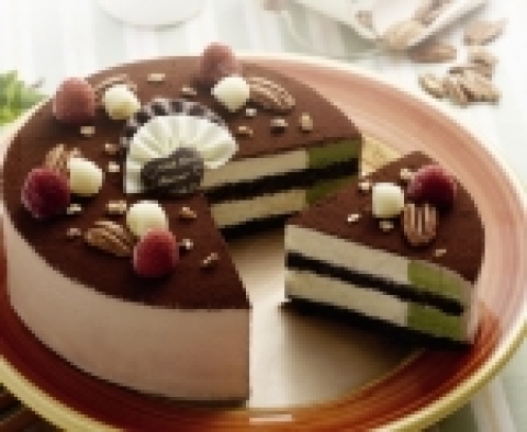 '오버 더 레인보우_그린티와 바닐라 아이스크림 조합, 제품 사진