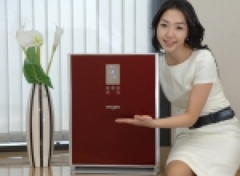 휘센 에어컨과 같은문양 및 색상을 적용한 LA-N131DR(에스닉 레드)제품