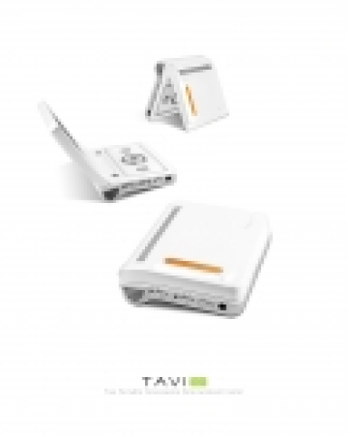 휴대성과 디자인을 강조한 3.5인치 폴더타입 PMP인 TAVI