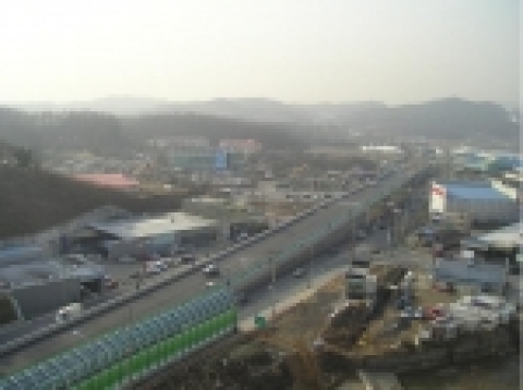 삼막곡~연수원간 도로 우당고가차도 전경