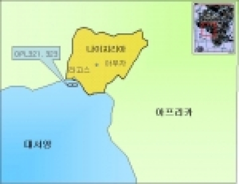 나이지리아 광구지도.