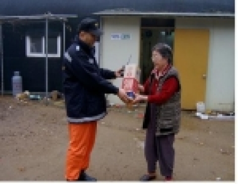 고양소방서, 미안가시설 등 소방사각지대 소화기 배부