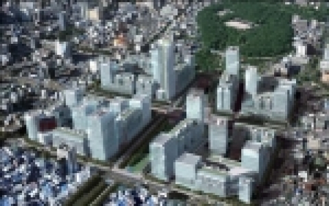 2004.9월 세운상가 주변지역 4개블록에 대한 국제현상설계 당선(안)은 사진과 같으며, 당선(안)을 일부 조정하여 국제적 수준의 도심복합단지로 조성될 수 있도록 할 계획이다.(사