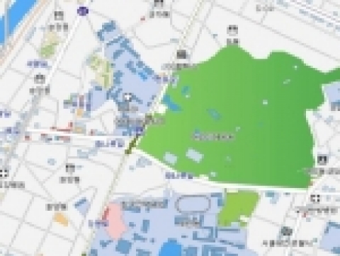 능동로도로확장공사 교통통제 위치도