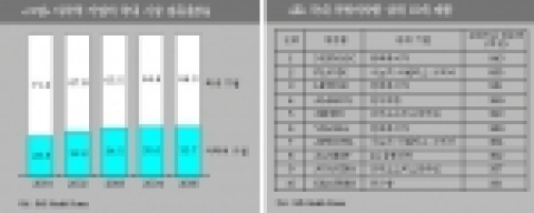 다국적 기업의 국내 시장 점유율 및 국내 처방의약품 상위 10개 제품