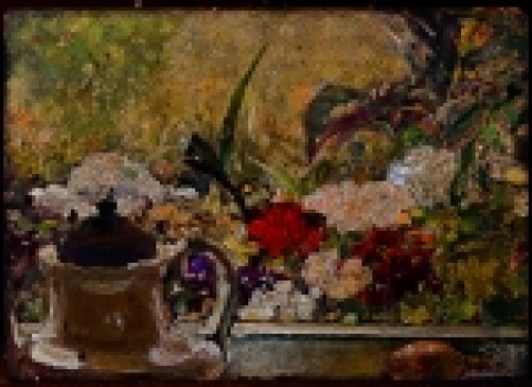 온실의 꽃 Flower in a Green House, 1920, 캔버스에 유채, 23*33cm