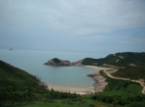 선왕산 정상에서 바라본 하누넘 해수욕장
