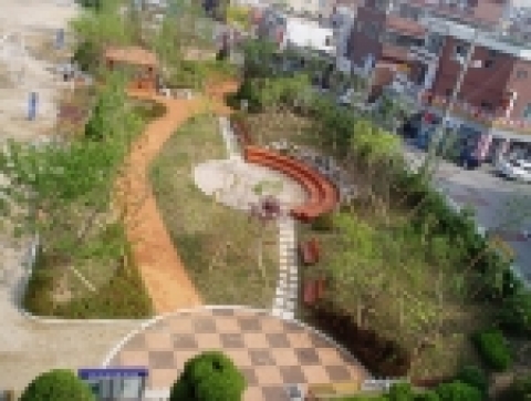 '학교 숲 조성’ 공사에 들어갔던 금상초등학교가 개방한 모습