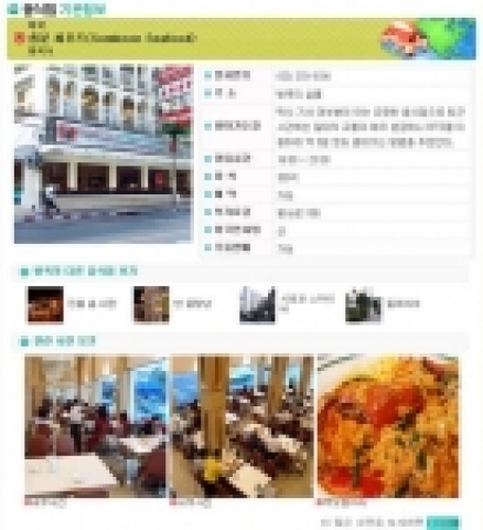 <세계맛집‘태국부분’상세 페이지의 일부>