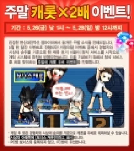 젬파이터, ‘주말 캐롯 두배 이벤트’ 실시