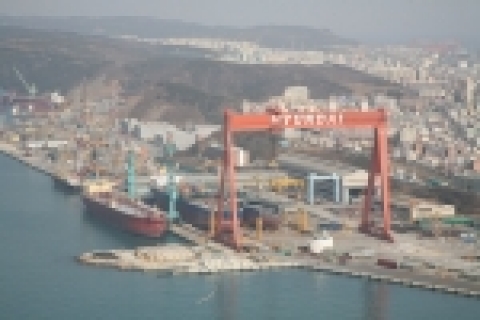 육상 건조 장면 