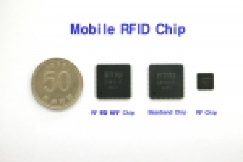 이번에 ETRI가 연구개발에 성공한 RFID 칩 3종.