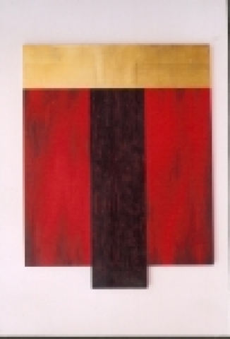 에르네스토 알바레스, Portal II, 아크릴, 놋쇠, 나무, 110 x 85 cm