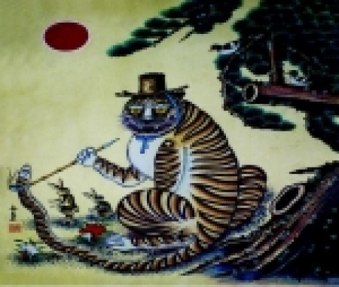작 호 도(까치와 호랑이 그림)