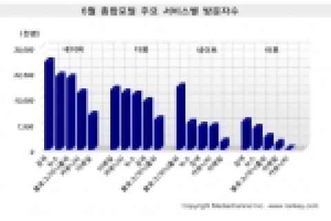 6월 종합포털 주요서비스별 방문자수