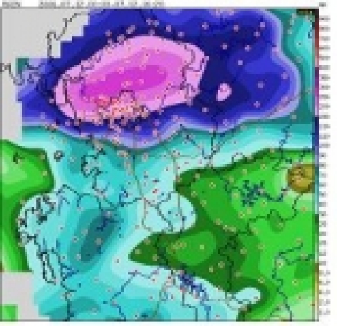 금일(7월 12일) 00시-16시 20분까지 서울광역시 주변의 강수량 분포 (AWS)