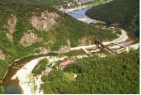 소금산에서 내려다 본 섬강 전경