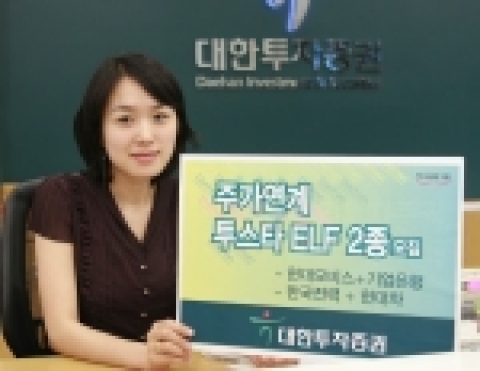 하나금융그룹 대한투자증권(사장 趙王夏)은 현대모비스 + 기업은행 두 종목의 주가를 기초자산으로 하는 ‘대한 First Class 투스타 펀드’와 한국전력 + 현대차 기초자산 주가연
