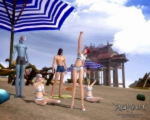 로한 여름 해변 이미지