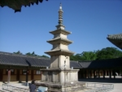 불국사 삼층석탑(석가탑) 피해 전경