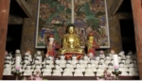 보은 법주사 팔상전 남면 전경