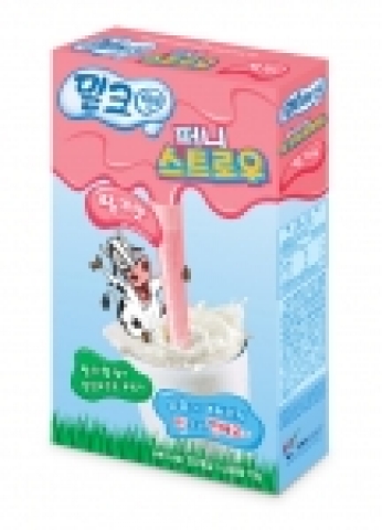 동원F&B가 흰 우유를 딸기우유, 초콜릿우유, 바나나우유로 바꿔주는 빨대형 제품 ‘밀크앤 퍼니스트로우’를 독점 수입해 출시했다.