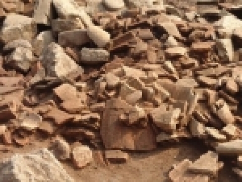 초석건물지 고구려 와적층 노출상태