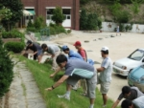 선재부 명도학교 청소봉사