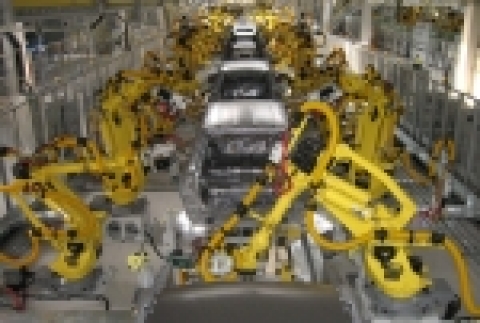 현대중공업이 기아차 슬로바키아법인에 설치한 로봇시스템
