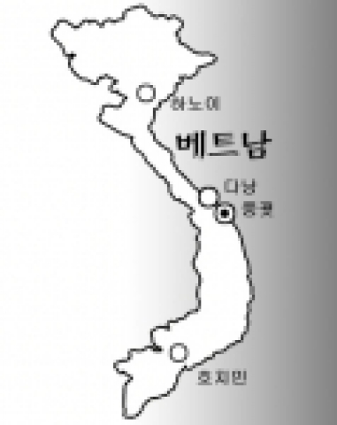 베트남 지도(쭝꿧공단 위치)