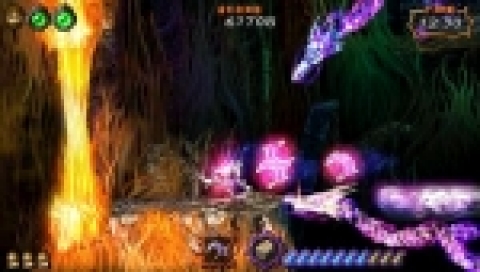 2006년 9월21일 발매하는 PSP?용「극마계촌」의 게임 화면