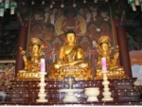 대웅전 내부 삼존불