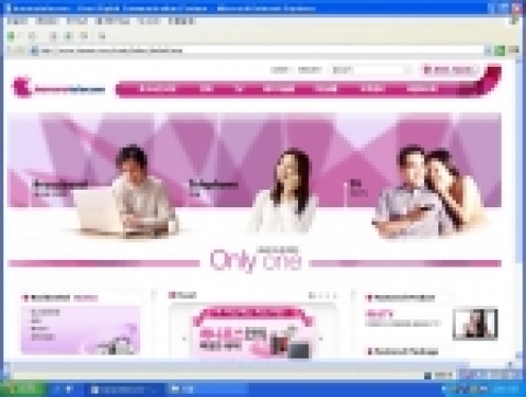 하나로텔레콤 홈페이지(www.hanaro.com) 화면
