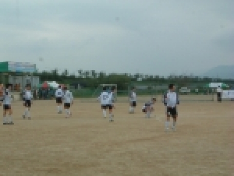 부산시 강서지역 직장축구대회 경기장면