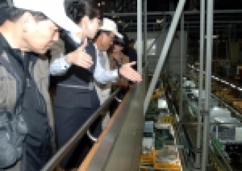미주 이민 100주년 기념으로 모국 단체관광에 나선 재미 한국노인회 회원들이 16일 현대자동차 울산공장을 찾았다.