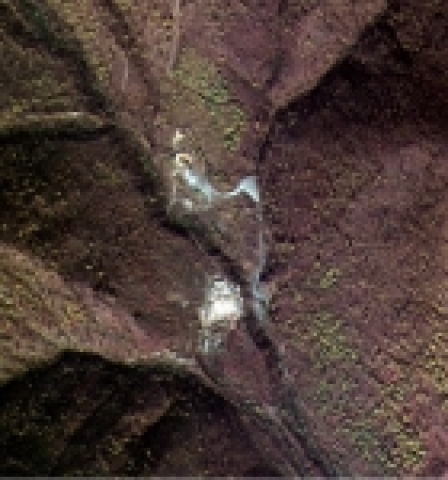 북한 핵실험 추정지역(함북 길주군 풍계리), 10월 16일 촬영. 2차원 영상