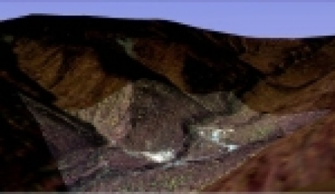 북한 핵실험 추정지역(함북 길주군 풍계리), 10월 16일 촬영. 3차원 영상