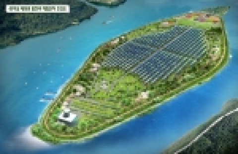 붕어섬 태양광발전단지 조감도