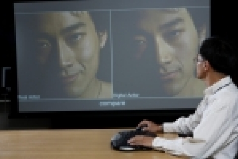 ETRI 디지털액터연구팀이 개발에 성공한 디지털액터 캡쳐사진 모습